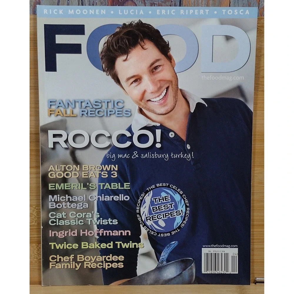 Food Magazine PREVIEW ISSUE Rocco, Alton Brown, Emeril, Michael Chiarello